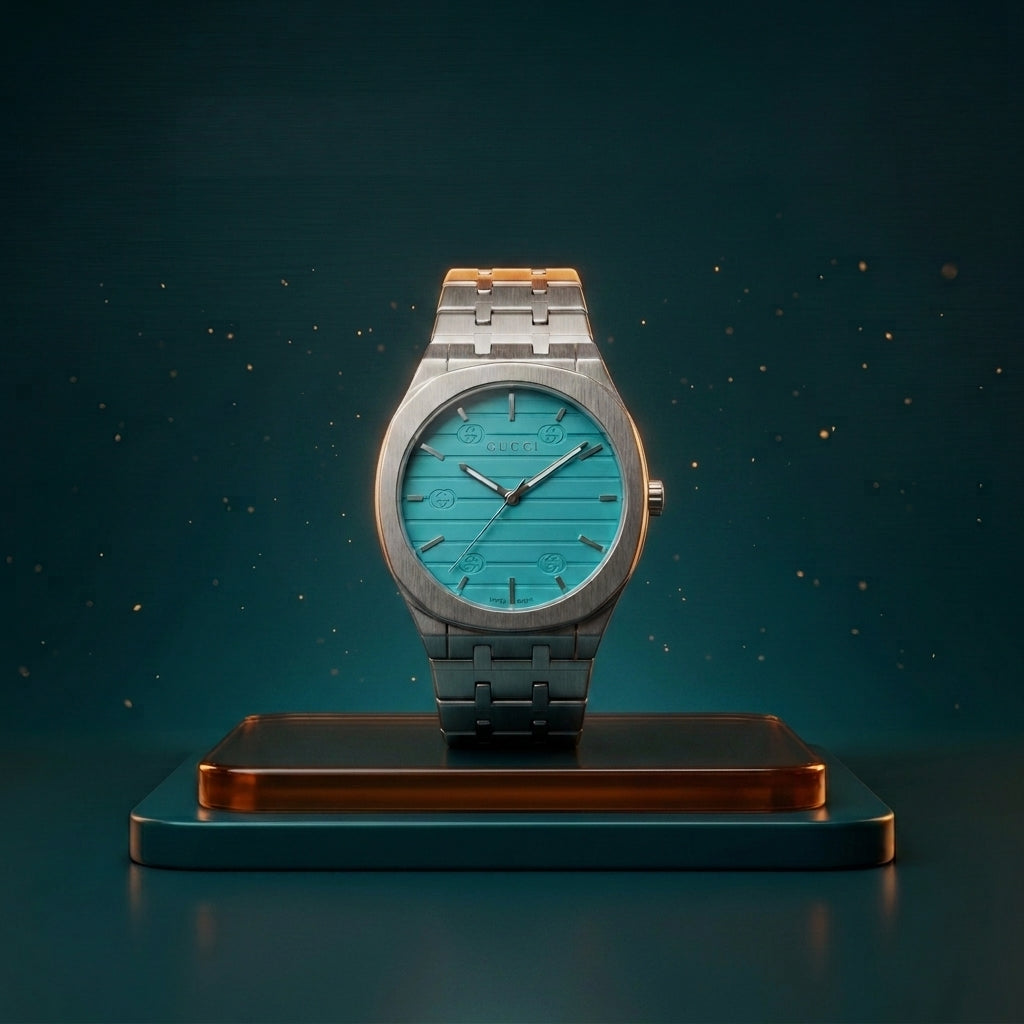 GUCCI Gents Quartz Watch with Stainless Steel Strap and Water Resistant Design
