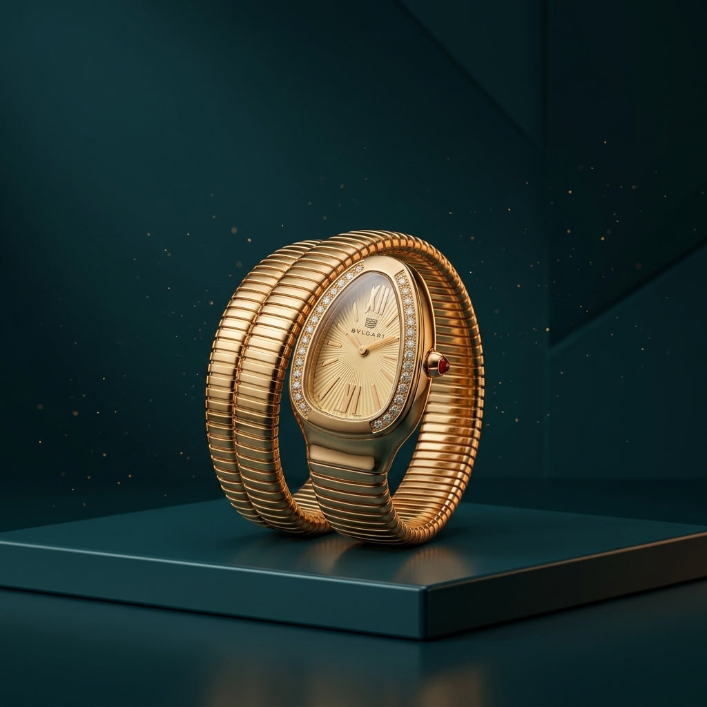BVLGARI Snake Ladies Quartz Watch with Elegant Snake Style Chain