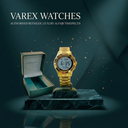 Al Fajr Waterproof Prayer Watch with Original Box and 1 Year Warranty