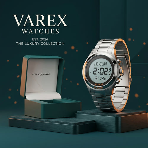 Al Fajr Waterproof Prayer Watch with Original Box and 1 Year Warranty