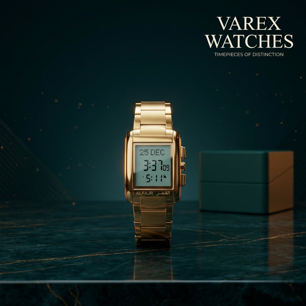 Al Fajr Chakor Dial Prayer Watch with Prayer Times and Qibla Direction