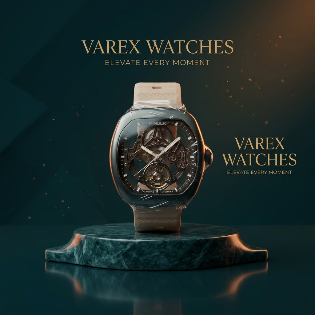 MINBER Automatic Gents Watch with Silicon Strap and Stainless Steel Case