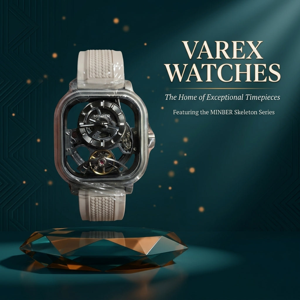 MINBER Automatic Gents Watch with Silicon Strap and Stainless Steel Case