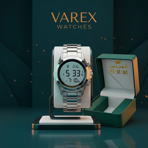Al Haramain Original Saudi Prayer Watch with Qibla Direction and Prayer Times