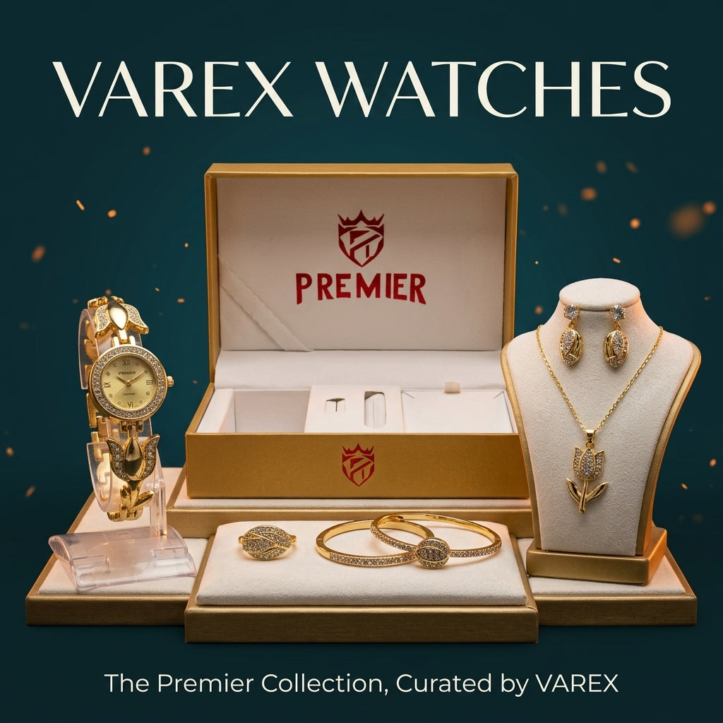 Premier Women's Watch and Jewelry Gift Set with Luxury Gift Box