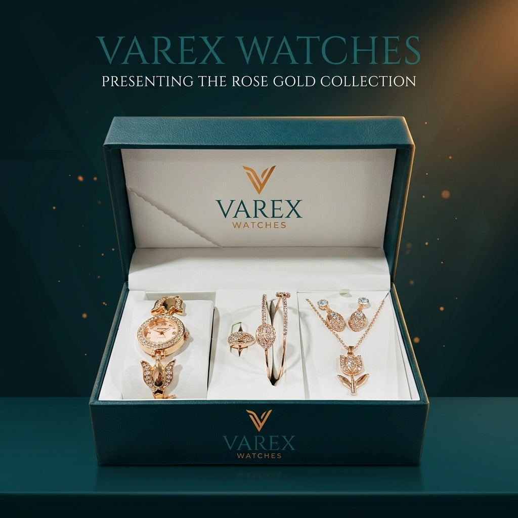 Premier Women's Watch and Jewelry Gift Set with Luxury Gift Box